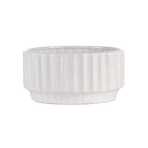 VASO BIANCO CERAMICA D.18 H.9.2